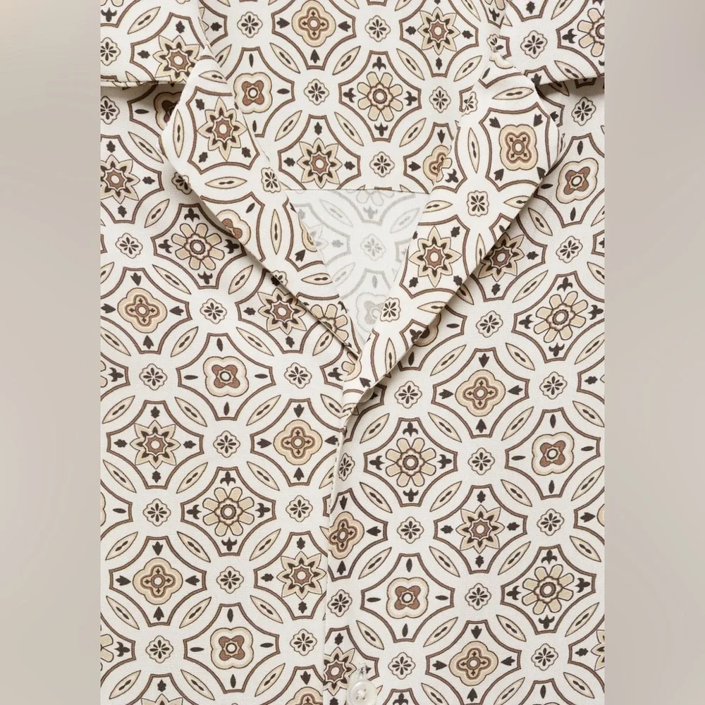 Mango MNG Patterned Fluid Regular Fit Shirt